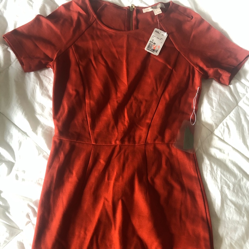 Forever 21 knee length dress red-orange